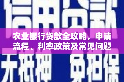 冷水江农业银行贷款全攻略，申请流程、利率政策及常见问题解析