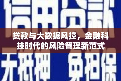 冷水江贷款与大数据风控，金融科技时代的风险管理新范式