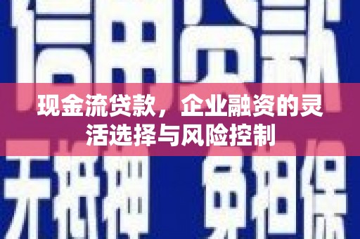冷水江现金流贷款，企业融资的灵活选择与风险控制