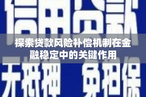 冷水江探索贷款风险补偿机制在金融稳定中的关键作用