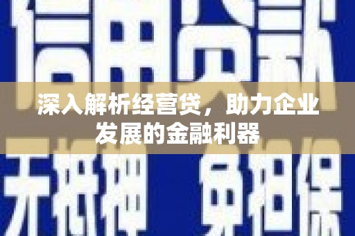 冷水江深入解析经营贷，助力企业发展的金融利器