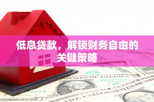 冷水江低息贷款，解锁财务自由的关键策略
