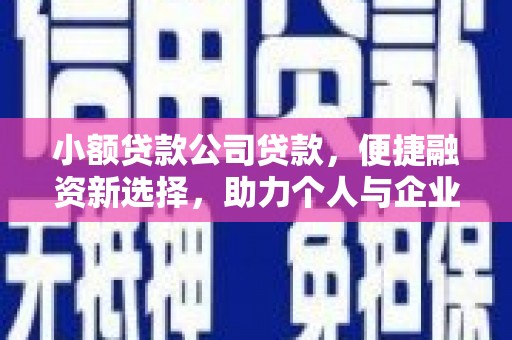 冷水江小额贷款公司贷款，便捷融资新选择，助力个人与企业成长