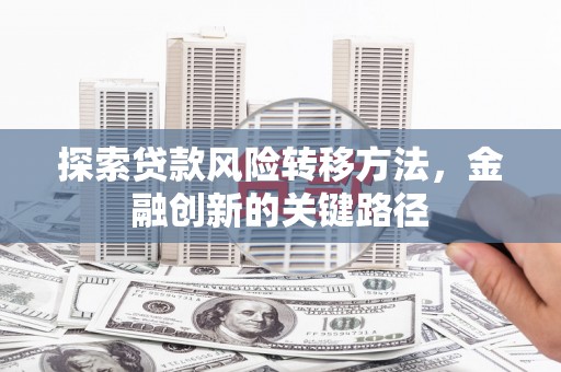 冷水江探索贷款风险转移方法，金融创新的关键路径