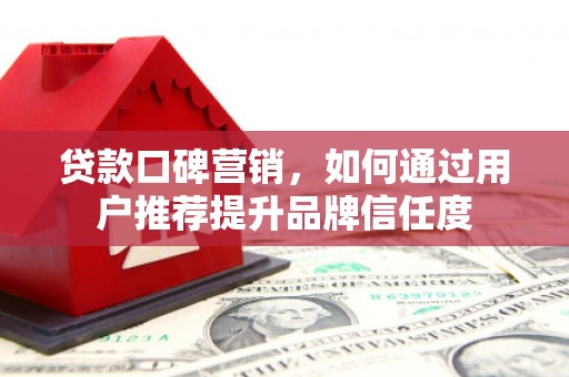 冷水江贷款口碑营销，如何通过用户推荐提升品牌信任度